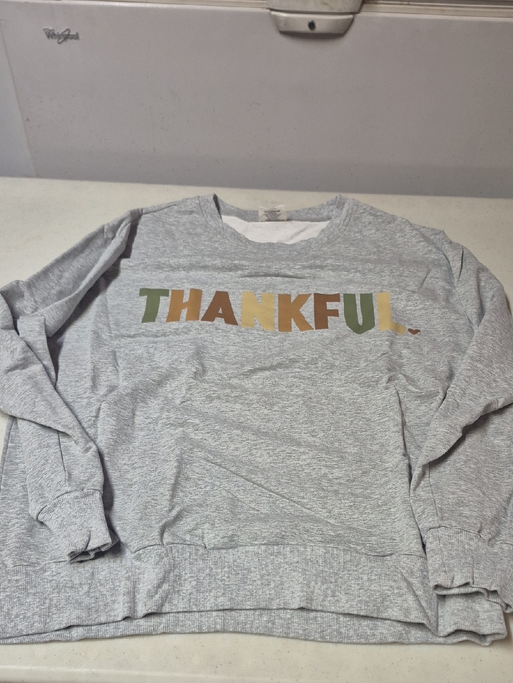 THANKFUL Gray Graphic Sweatshirt - Women